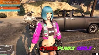 GTA V - 1.44  - CyberPunk Girls [ Addon Ped / Replace ]