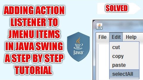 Add ActionListener to JMenu Items | Add Click Event to menu items in java