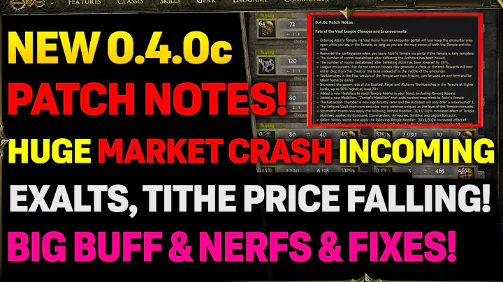 NEW 0.4.0c Patch Notes & MARKET CRASH Warning!! | Buffs + Nerfs + Bug Fixes