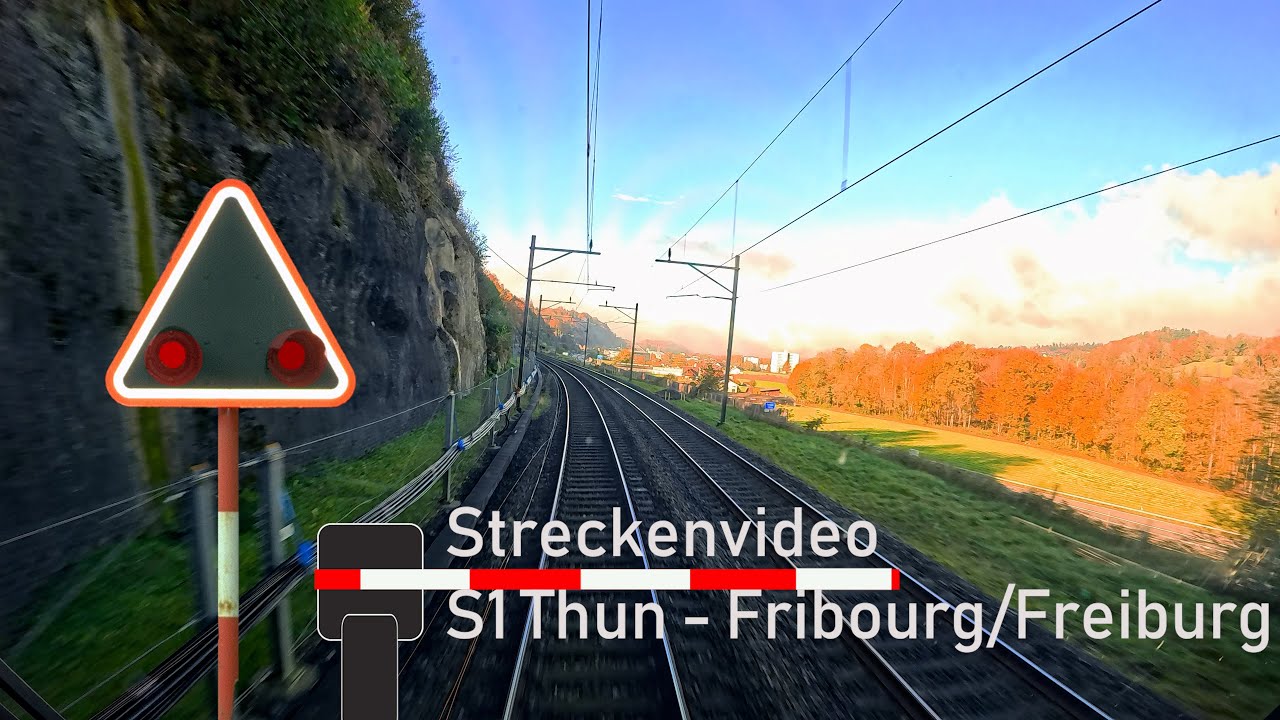 Führerstandsmitfahrt / Cab ride - S1 Thun - Fribourg/Freiburg (RABe 515)
