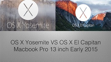 OS X Yosemite vs OS X El Capitan Macbook Pro 13 Early 2015