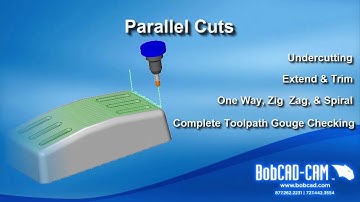 Surface Based CAD-CAM Toolpath Strategy - Parallel Cuts 2 - BobCAD-CAM