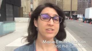 CTL PhD Candidate Marie-Emilie Masson #makeOISEyourchoice