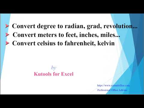 Quickly convert between various measurement units without using formulas in Excel