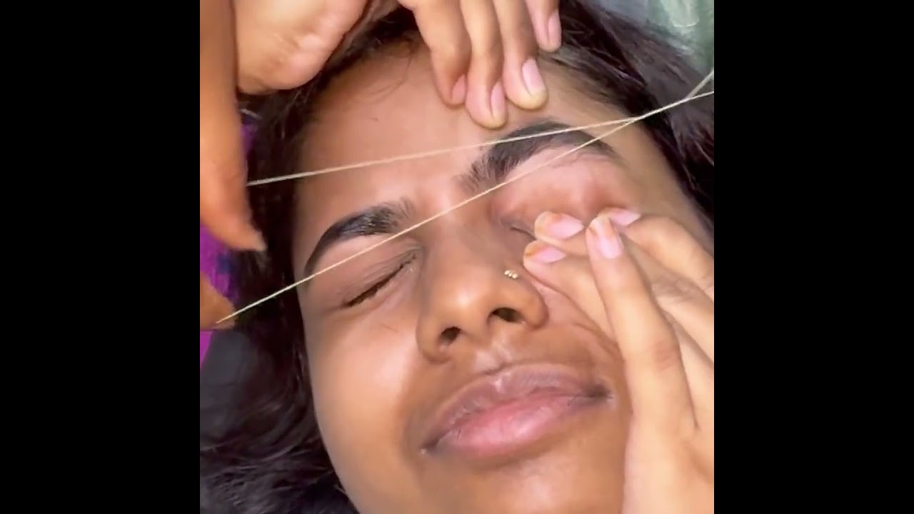 , First time banwaya threading, face reaction,#viralvideo ,#threadingtutorial ,#beauty ,#hack ,