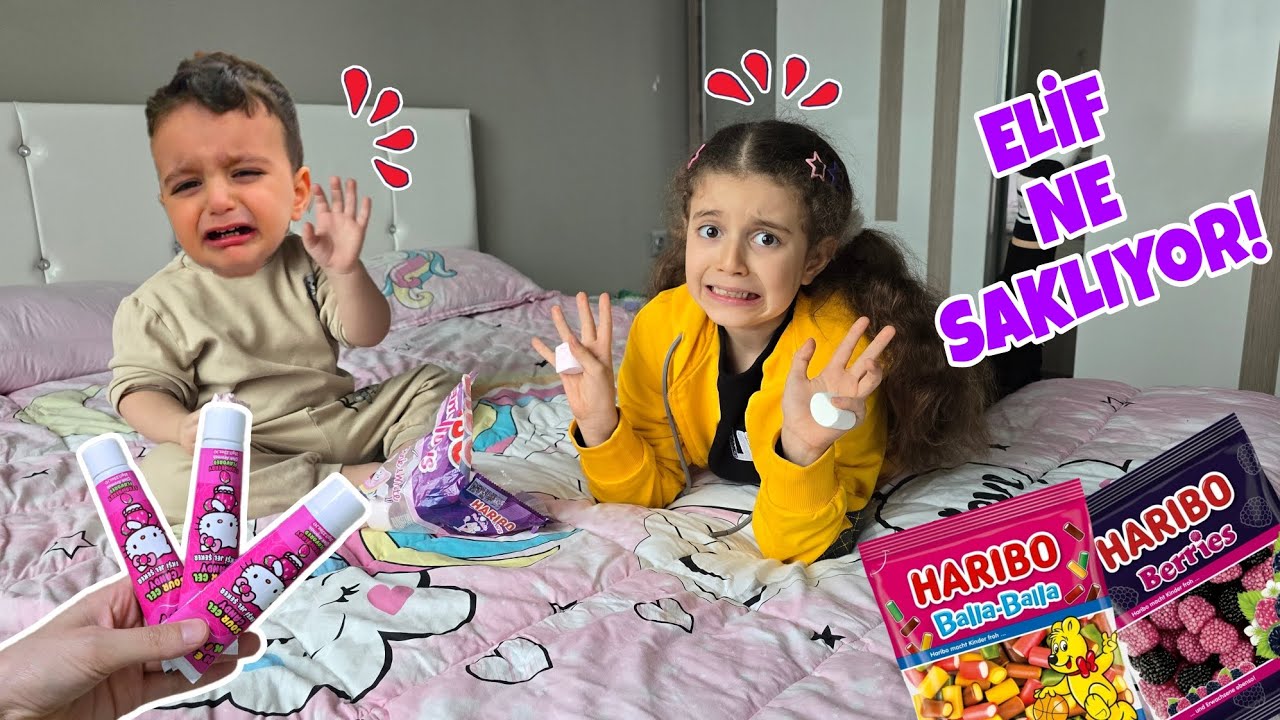 ELİF OKULDAN NELER GETİRDİ!!POYRAZ ELİF ODASINDA MARSMALLOW YEDİ!!!