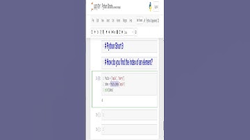 How to find the index of an element in Python? #shortsyoutube #shortsvideo #python #codinginpython