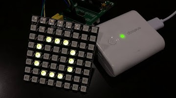 WS2812B 8x8 matrix on IchigoJam BASIC & Cortex-M0 Arm Machine language