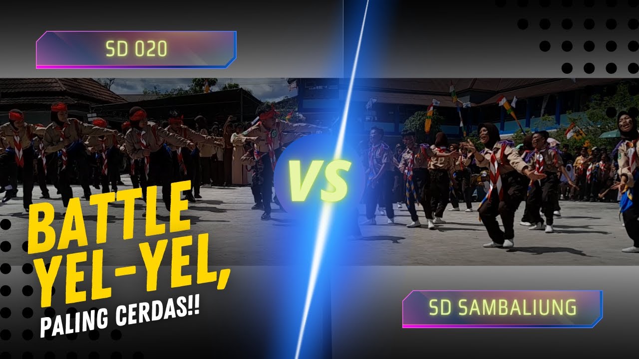 Battle yel-yel hari gelap cuaca mendung antara SD 20 VS SD SAMBALIUNG || GALAKSI V 2024