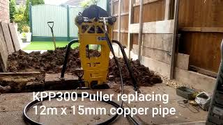 KPP300 in action replacing copper pipe under garage floor
