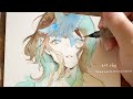 art vlog 🐓/水彩/イラストメイキング/ Watercolor Painting