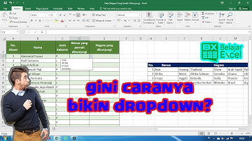 Tutorial 5 - Cara Mudah Membuat Dropdown Pada Excel | Menu Drop Down List Pada Excel
