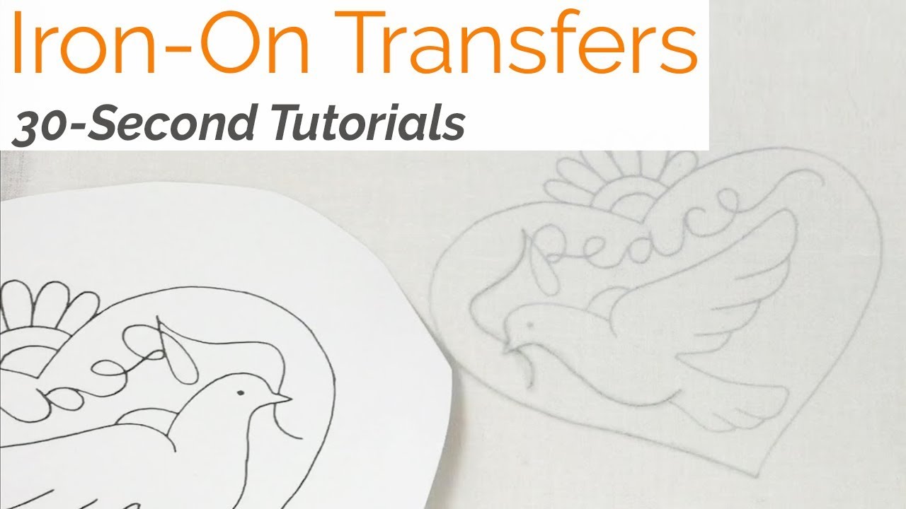 How to Use an Iron-On Embroidery Transfer: 30-Second Tutorial 