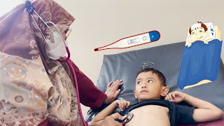 ALI DEMAM TINGGI 🤕 Mamah bawa Ke Dokter Rumah sakit   | Ali vlog