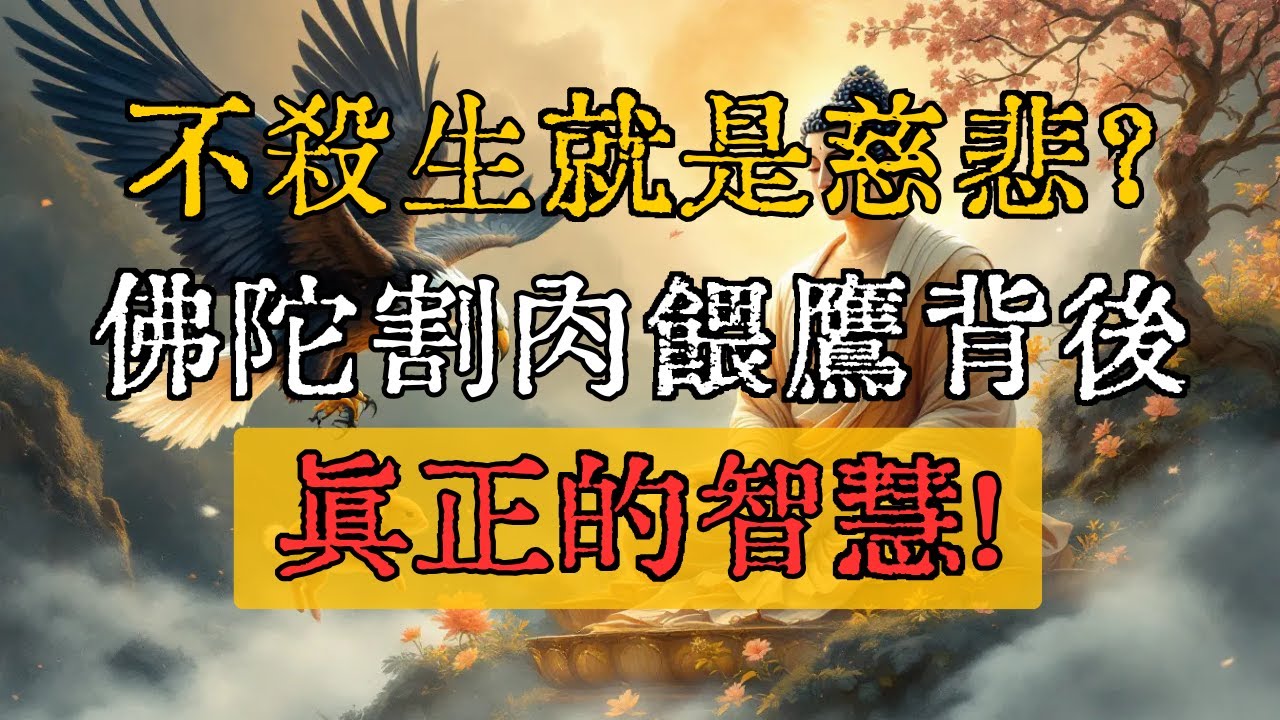 不殺生就是慈悲?佛陀割肉餵鷹背後真正的智慧! - YouTube