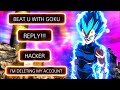 He Said He Can Beat Me With Goku, So I Used EVERY Version Of Vegeta And Made Him GIVE UP!