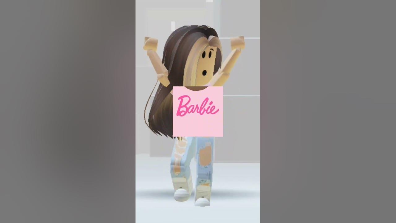 T shirt roblox girl cinza