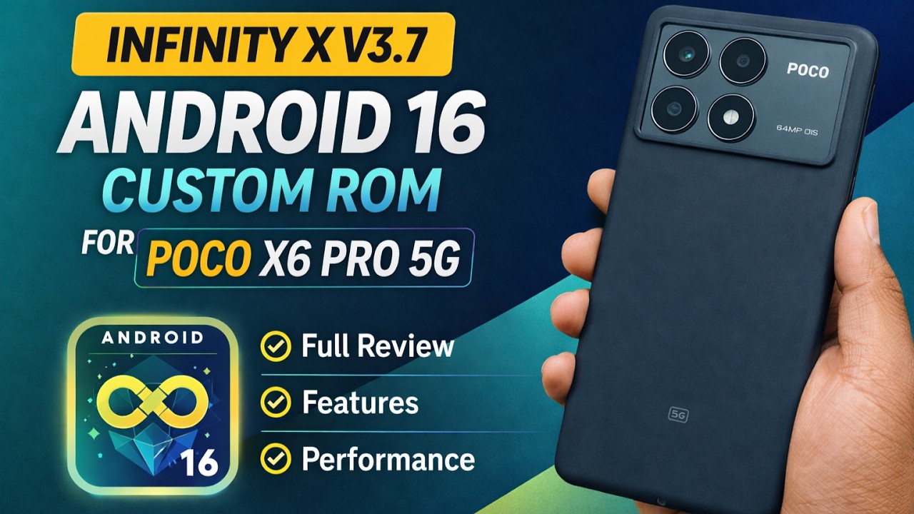 Infinity X V3.7 Android 16 Custom ROM for Poco X6 Pro 5G | Full