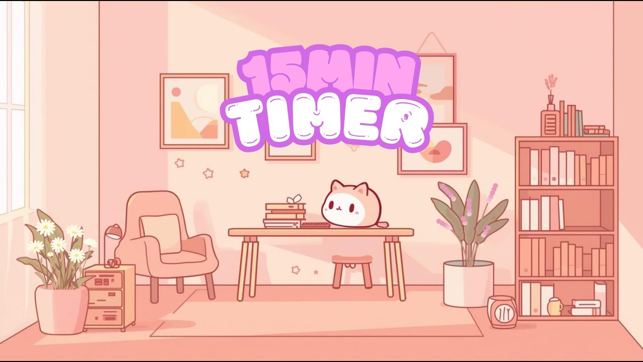 15 minutes – relax & study with me | cute study timer 🌸 - YouTube
