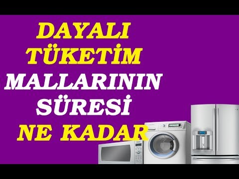 Video: Dayanıklı tüketim malları nelerdir?