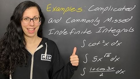 Examples: Harder Indefinite Integrals