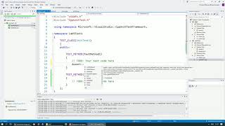 Написание модульных тестов в Visual Studio 2017 для C++
