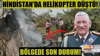 Son Daki̇ka Hi̇ndi̇stan Genelkurmay Başkanini Taşiyan Heli̇kopter Düştü 14 Ki̇şi̇ Hayatini Kaybetti̇