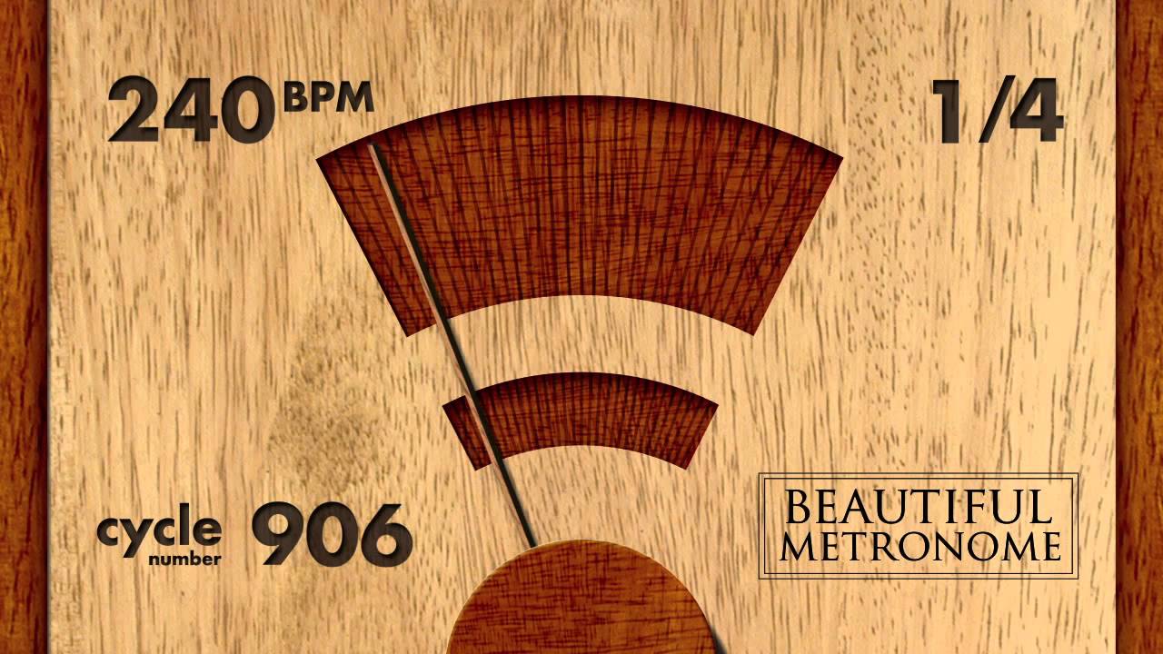 temporary 240 BPM 1/4 Wood Metronome HD