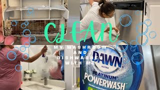 Washroom and Dishwasher Clean with Me