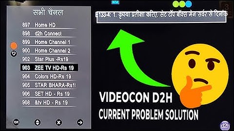 Videocon D2h Current Problem Solution?Error 133-4:1.Please wait Wait Date from set top box main serv