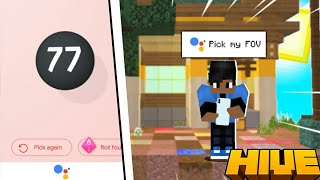 Google Assistant Picks My FOV In Skywars | Minecraft