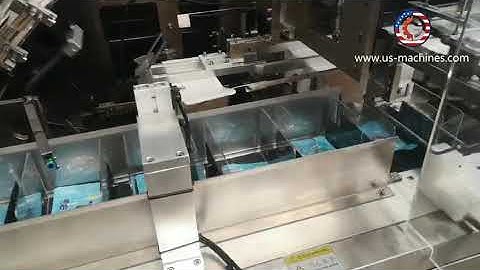 Snack food bag side pushing automatic cartoning machine case packing line