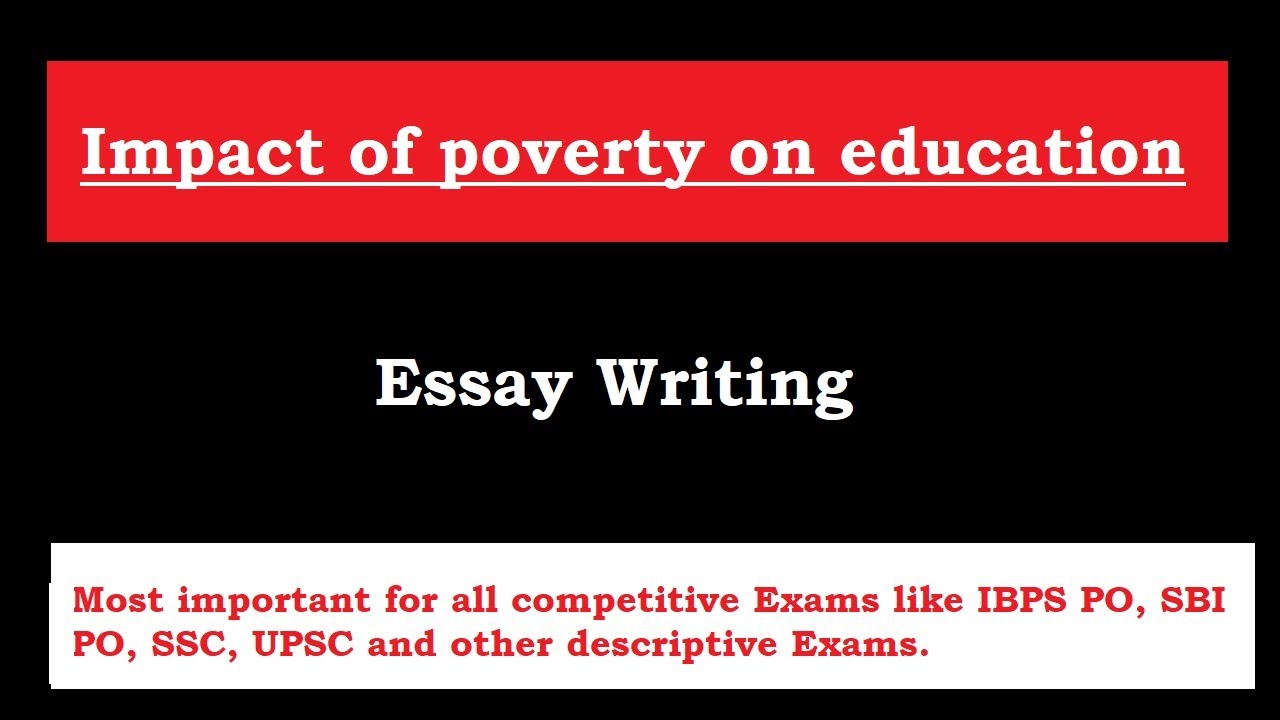 effects of poverty on education essay