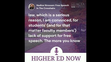 Nadine Strossen: Free Speech In the Crosshairs