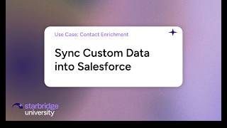Sync Custom Data into Salesforce
