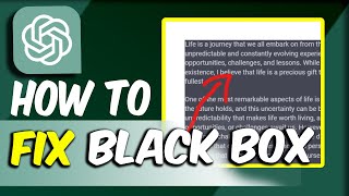 Chatgpt Paste Text Black Box  How To Fix Chatgpt Background Text