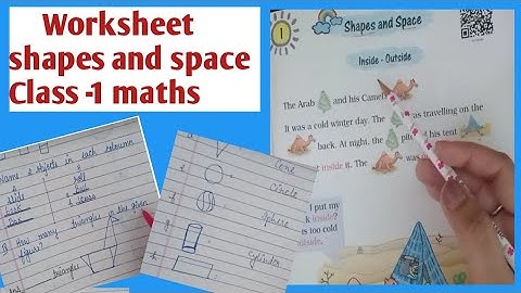 Maths Worksheet | Class-1|Shapes and space|@Bond with kids.