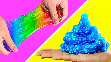 CRUNCHY And RAINBOW Slime || How To Make Cool Slime At Home