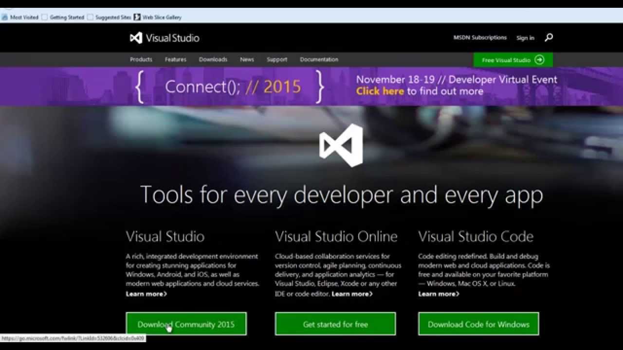 download visual studio 2015 free