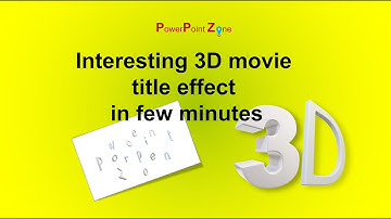 How to make 3D movie title effect in PPT 🔥🔥 | #powerpoint #powerpointzone #tutorial