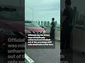 Insane Moment Giant Pole Spears Car's Windshield on Highway in China #shorts