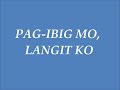 ❤❤❤ Pag-ibig Mo Langit Ko/with lyrics/ Song by: April Boys vingo Regino ❤❤❤