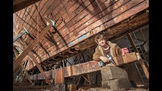 Removing HUGE Keel Timber from 20ton historic yacht, ALONE! TALLY HO EP20