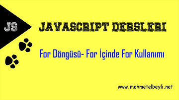 Javascript Çarpım Tablosu Uygulaması Ve İç İçe For Kullanımı