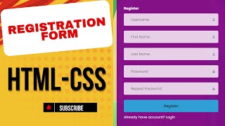 How to Create a Beautiful Responsive Registration Form with HTML and CSS | Full Tutorial