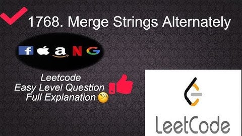 1768 Merge Strings Alternately | Leetcode Easy Level Questions Complete Playlist in Python