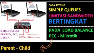 Bandwidth limitation with mikrotik - simple multilevel queue on LOAD BALANCE-PCC METHOD