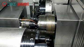 Double spindle CNC lathe with two power turrets
