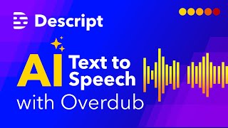 CLONE Your Voice with AI and Text-to-Speech with Descript Overdub