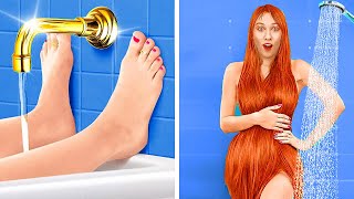 SHORT PEOPLE VS TALL PEOPLE PROBLEMS || Long Hair And Long Nails Funny Situtions by 123 GO! Genius